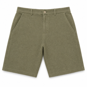 Premium Olive Khaki Pique Shorts – Export Stock | Regular Fit | Casual Wear | Waist 34 "