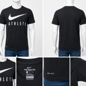 Nike Dri-FIT Black Athletic T-Shirt – Original Export Stock | Premium Quality | Size L